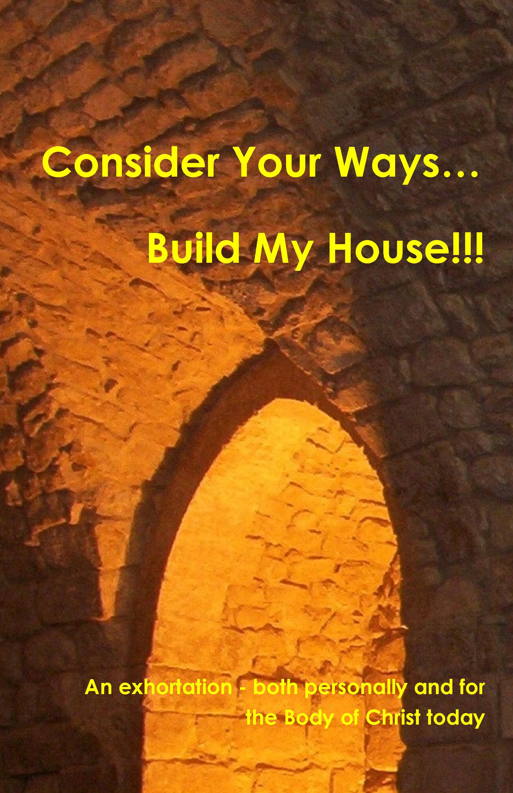 Consider Your Ways... Build my House